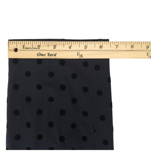 Cynthia Rowley Polka Dot Pants Womens Size 4 Low Rise Ankle Length Blue Black - Picture 6 of 11